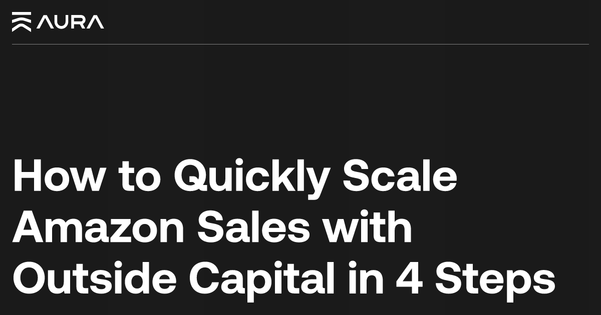 Quickly Scale Amazon Sales with Capital